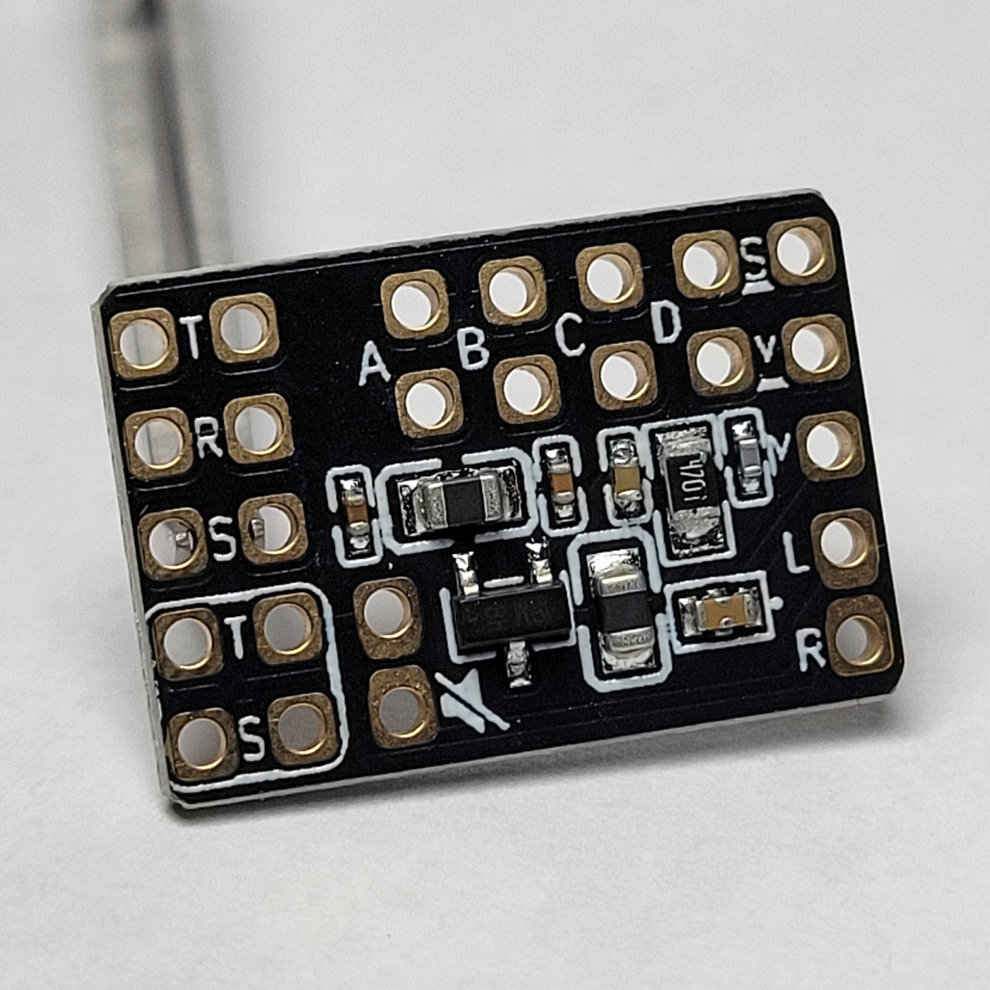 Conference Call PTT board with labeled pins on a white background